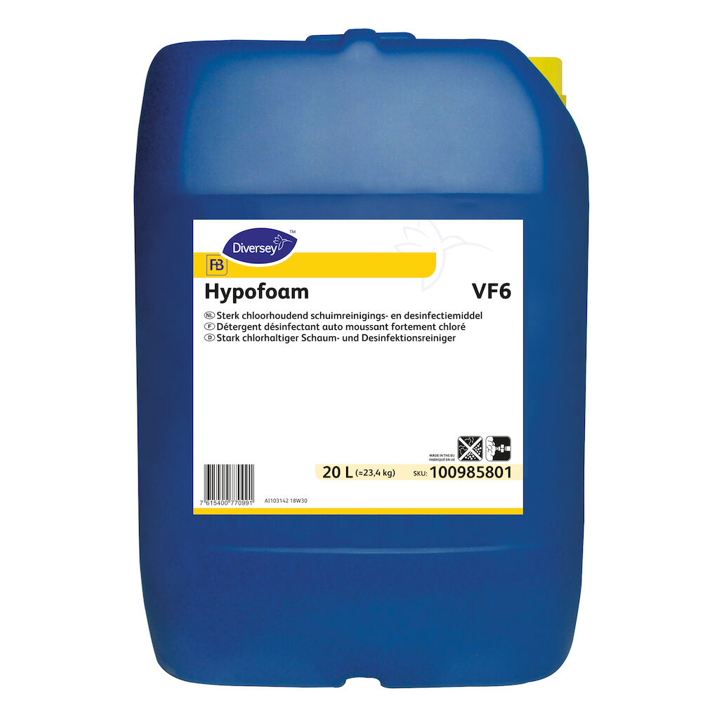 Hypofoam VF6 20L - Sterk chloorhoudend schuimreinigings- en desinfectiemiddel
